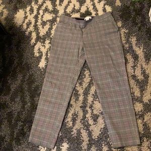 Plaid pixie work pants.